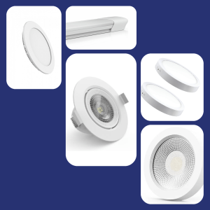 LED LIGHT AND BULB - BULE ELECTRICAL MATERIALS.